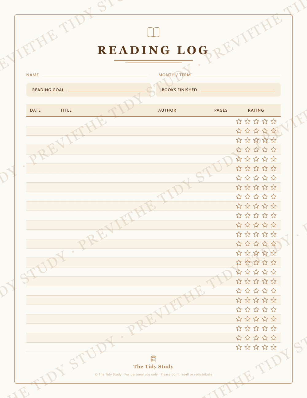 Reading Log